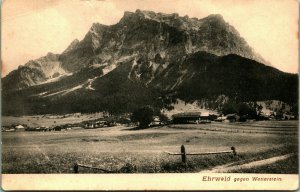 Landscape View Mieming Mountain Range  Ehrwald Austria UNP DB Postcard C1