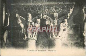 Old Postcard Cathedral of Lescar Capitals