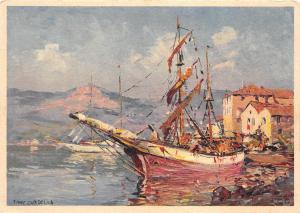 BF37441 tartane a calvi painting  france  Boat Ship Bateaux