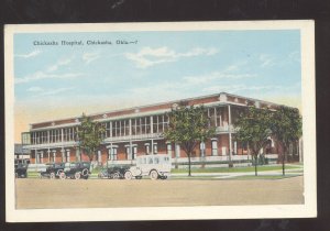 CHICASHA OKLAHOMA CHICASHA HOSPITAL BUILDING VINTAGE POSTCARD CC HEFLIN