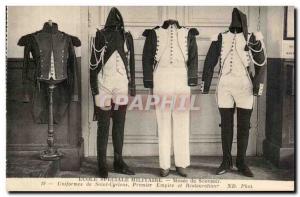 Saint Cyr - Special Military School - Uniforms - Old Postcard