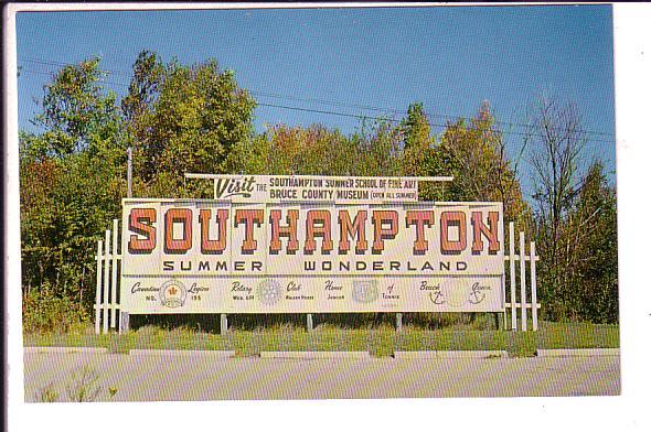 Town Sign, Sothampton, Summer Wonderland, Ontario,