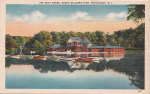 Postcard Boat House Roger Williams Park Providence RI