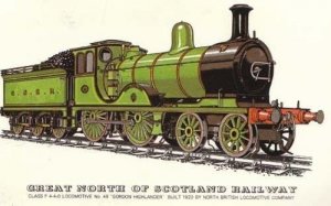 Scotland Railway Gordon Highlander 49 Train Postcard