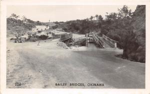 C23/ Okinawa Japan Foreign Real Photo RPPC Postcard c1940s Bailey Bridges