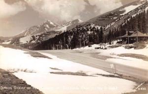 Berthoud Pass Colorado Spring Scene Real Photo Antique Postcard K73260