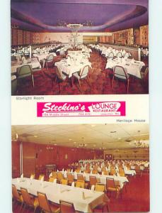 Unused Pre-1980 STECKINO RESTAURANT Lewiston Maine ME hs4877@