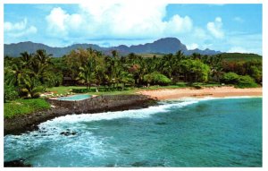 Waiohai Resort Hotel lies alongside Poipu Beach Koloa Kauai Hawaii Postcard