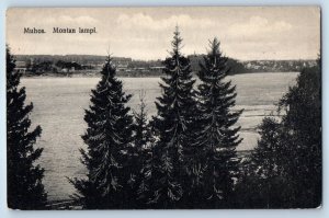 Northern Ostrobothnia Finland Postcard Muhos Montanlampi c1910 Antique