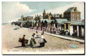 Old Postcard Cayeux A Corner of Beach Walk boards and villas