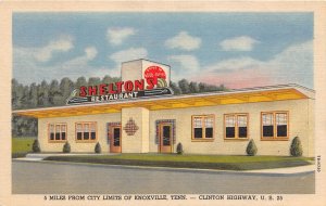 J39/ Knoxville Tennessee Postcard Linen Sheltons Restaurant  66