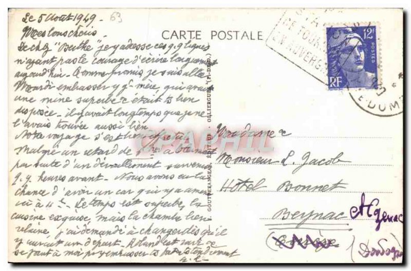 Old Postcard The Chateau & # 39Auvergne Murols The keep chapels and Renaissan...