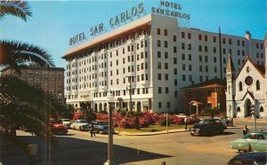 Florida Pensacola San Carlos Hotel roadside autos Prontone Postcard 22-6569