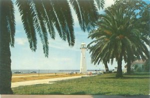 Biloxi Lighthouse Mississippi on Gulf Coast  Vintage Chrome Postcard Unused