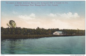 Site of Wreck of British Schooner NANCY , Nottawasaga River , WASAGA BEACH ...