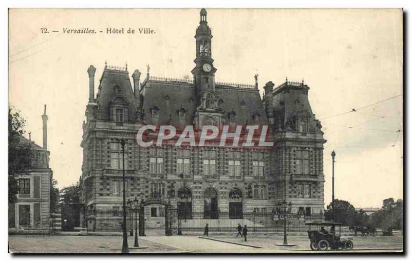 Postcard Old Versailles Hotel De Ville