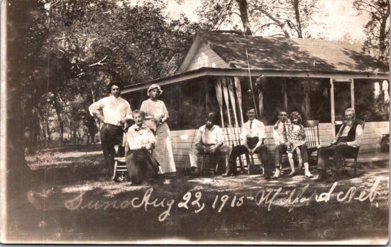 Real Photo Postcard Sunday, August 22, 1915 in Milford, Nebraska