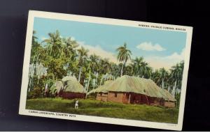 1950 Bohios native Huts Landscape postcard cover to NH USA 