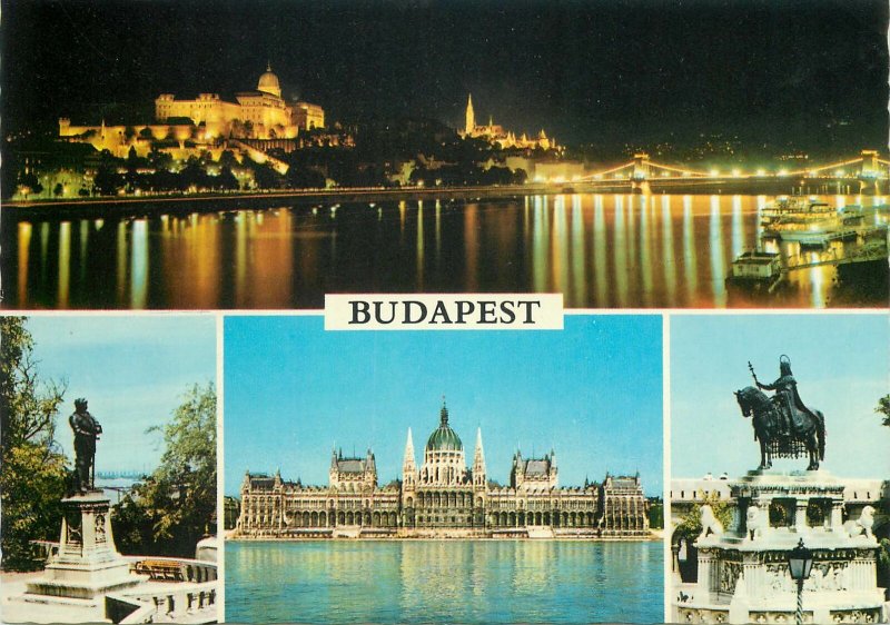 Postcard different aspects and views from Budapest