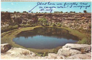 Montezuma Well, Montezuma Castle National Monument, Vintage Chrome Postcard #1