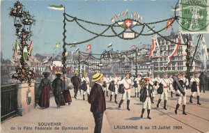 Lot326 lausanne fete federale de gymnastique switzerland gymnastics 1909 TCV