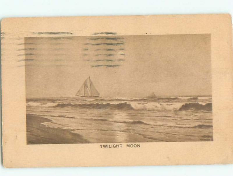 Divided-Back BOAT SCENE Great Nautical Postcard AB0420