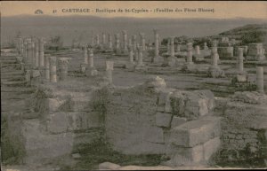 B577 Tunisia Carthage basilique de St. Cyprien fouilles des Peres Blancs