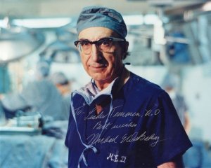 Michael DeBakey Houston USA Heart Surgeon Giant Hand Signed Photo