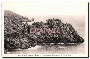 Old Postcard The Pointe du Raz Perspective of Embarcadere the Isle of Sein