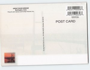 Postcard Great River Bridge, Burlington, Iowa