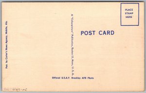 Vtg Mobile AL Brookley Air Force Base Headquarters Material Area 1940s Postcard