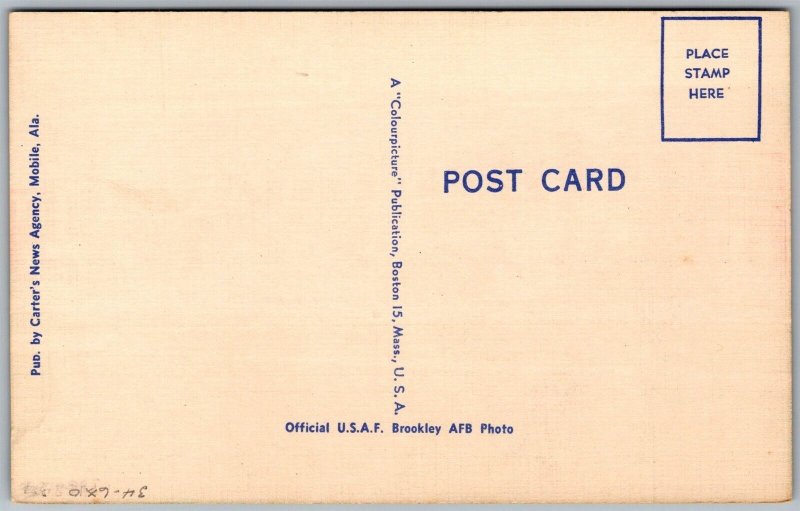 Vtg Mobile AL Brookley Air Force Base Headquarters Material Area 1940s Postcard