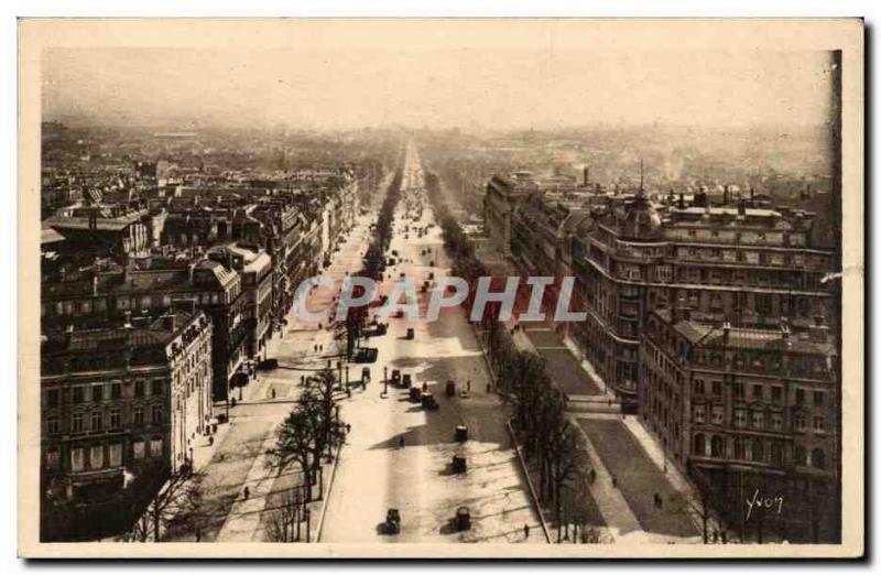 Paris - 8 - L & # 39Avenue the Champs Elysees to the & # Triumph 39Arc - Old ...