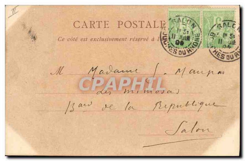 Postcard Ancient Arles Alyscamps 1900 Map