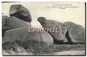 Old Postcard La Cote de Granit Rose Perros Guirec Ploumanach Rocks The Sea Lions