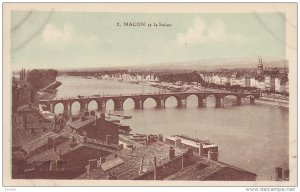 Bridge, Panorama, Macon Et La Saone (Saone et Loire), France, 1910-1920s