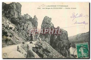 Old Postcard Auvergne picturesque Gorges Chouvigny Rock Armand