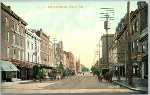 YORK PA E.MARKET STREET ANTIQUE POSTCARD