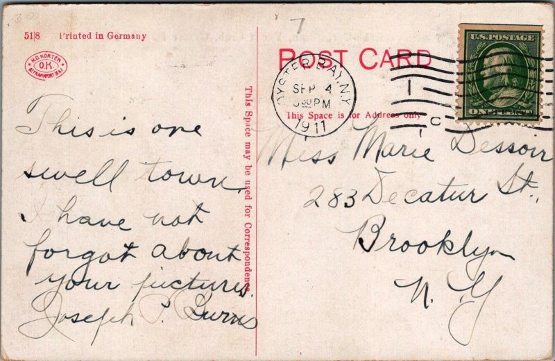 Postcard Sewanhaka Corinthian Yacht Club Oyster Club Bay LI NY 1911