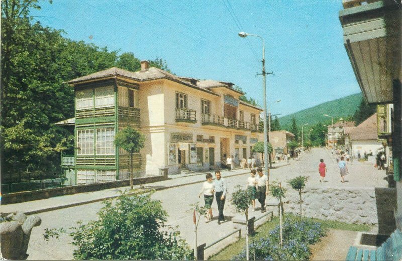 Postcard Romania Sovata roses street