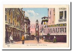 Morocco Casablanca Carte Postale Ancienne de l & # 39Horloge