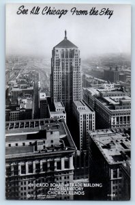 Chicago Illinois lL Postcard RPPC Photo Chicago Board Trade Building Observatory