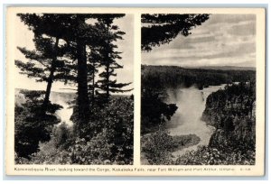 c1940's Kaministiquia River Kakabeka Falls Fort William Ontario Canada Postcard
