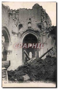 Postcard Old Army Sigh Interior of church