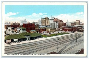 c1930's Bird's Eye View Business Section Oklahoma City Oklahoma OK Postcard