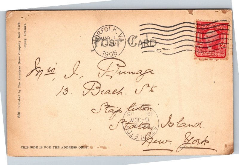 Postcard VA Norfolk Atlantic Hotel