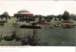 Crapo Park Coliseum Burlington Iowa Postcard