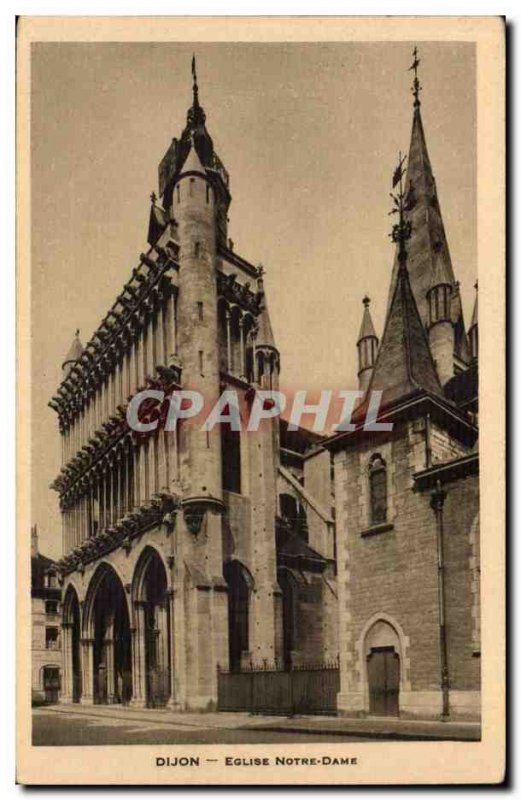 Dijon Old Postcard Notre Dame Church