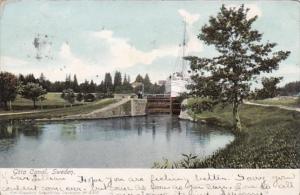 Sweden Boat In The Gota Canal 1906