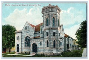 c1910's United Presbyterian Church Rushville Indiana IA Unposted Trees Postcard